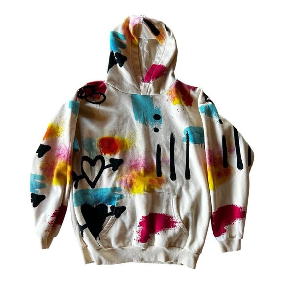 Pacsun Unisex Hoodie Multicolor Large Pull Over Skater Cool - Picture 1 of 5